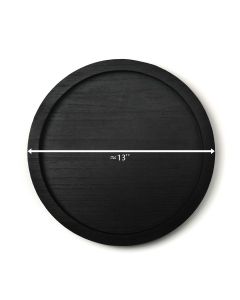 large 13 inches black wooden tray