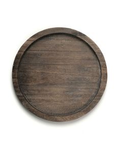 large brown 13" wooden tray