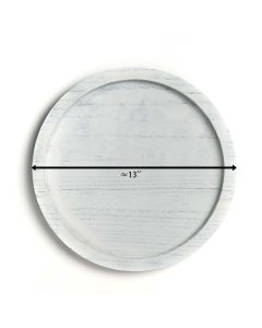 white 13 inches wooden serve tray