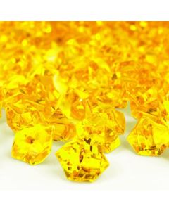 28 lbs Acrylic Ice Rock Crystal 1" Large Yellow Vase Fillers (Approx. 5040 pcs)