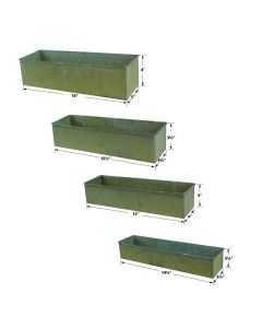 Wholesale Corrugated Zinc Metal Galvanized Planter Set
