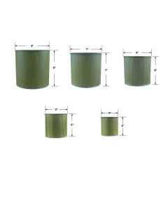 6 Sets Corrugated Zinc Planter Set, H-4", 5", 6", 7", 8"  (30 pcs)