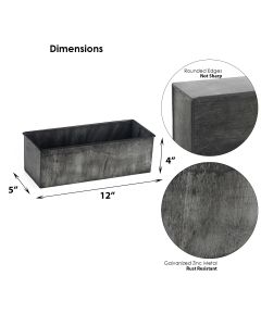 metal rectangle planter box