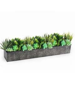 zinc rectangle galvanized metal planters