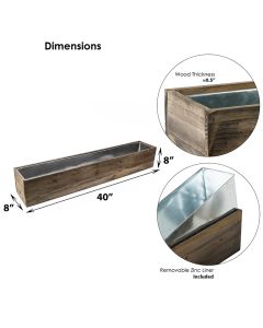 40 inches Long Wood Planter Box