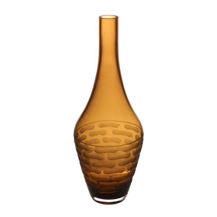 amber orange teardrop glass vases bud vase floral art glass