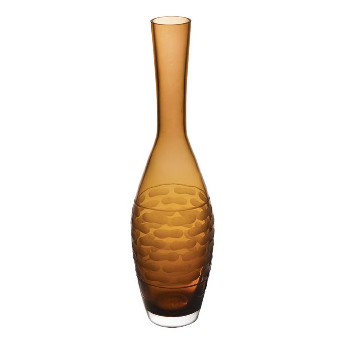 amber orange teardrop glass vases bud vase floral art glass