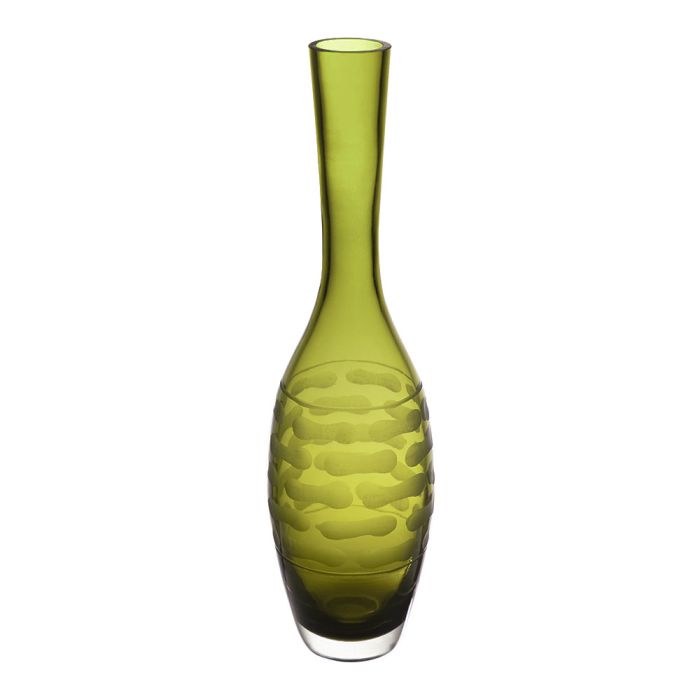 olive green teardrop glass vases bud vase floral art glass