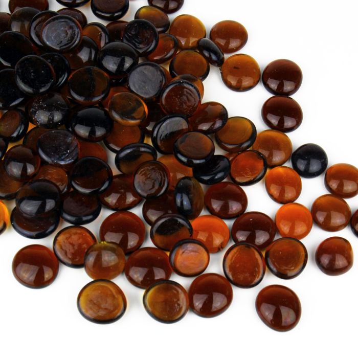 28 Lbs Amber Glass Gemstone Beads, Home Decor Vase Filler 3/4" 