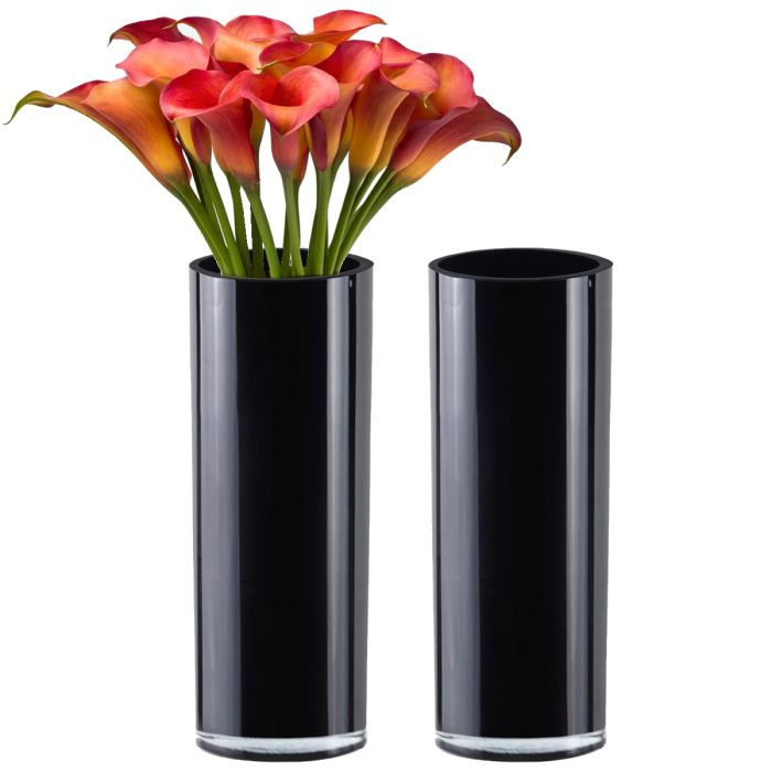 black glass cylinder vases wholesale