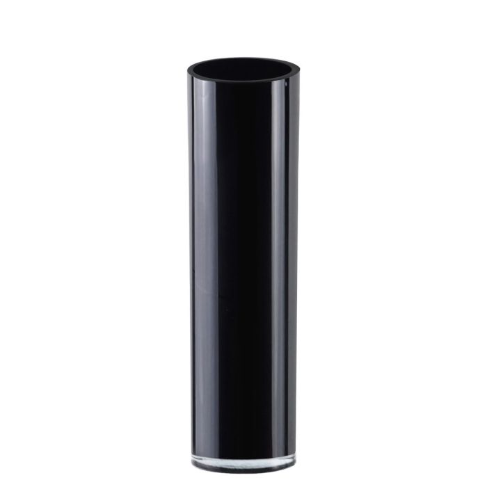 black glass cylinder vases