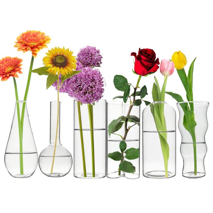 glass bud mini vases