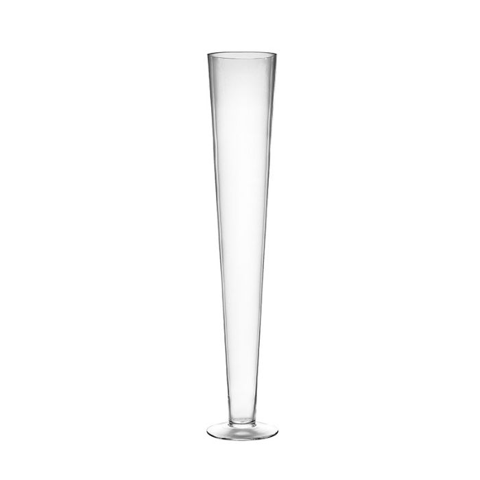 Clear Glass Trumpet Vase 28 inch