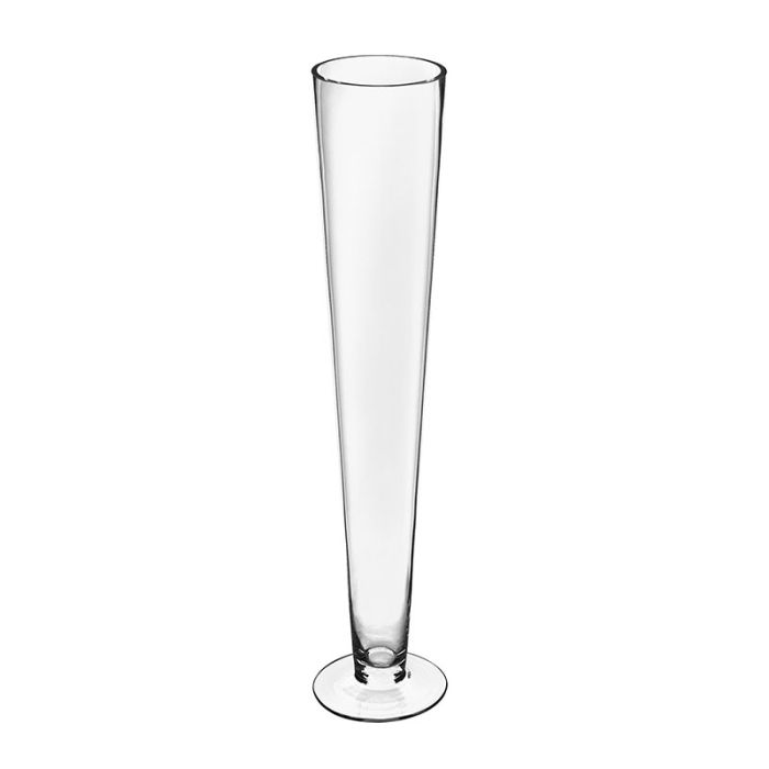Clear Glass Trumpet Vase 28 inch