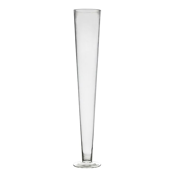 Clear Glass Trumpet Vase 32 inch Wholesale Pack