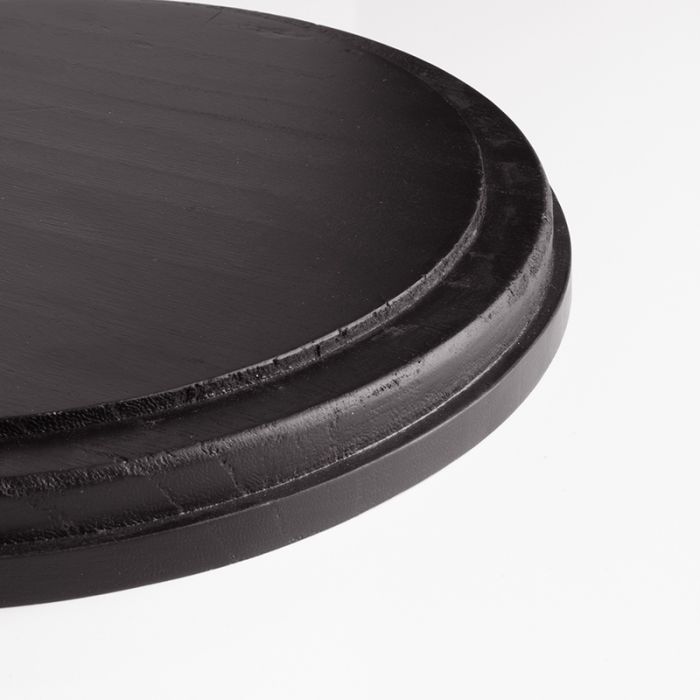 Black wood base