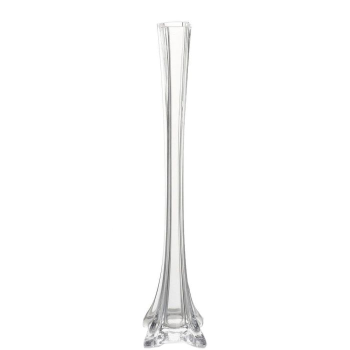 Glass Eiffel Tower Vases H-24" D-1.5", Pack of 6 pcs