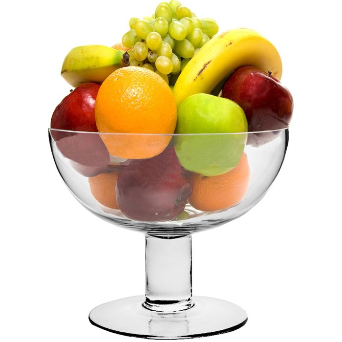 glass fruit bowls pedestal footed