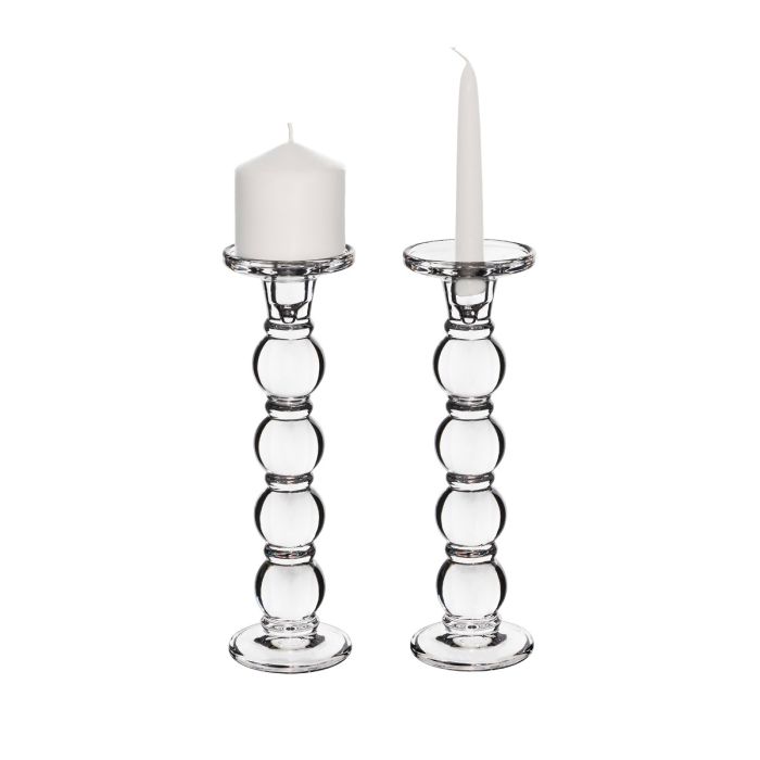 glass pillar pedestal candle holder wholesale