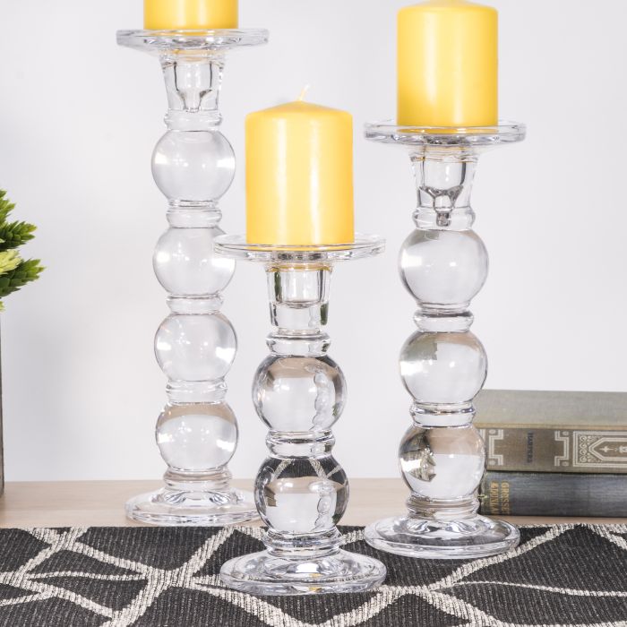 glass candle holders