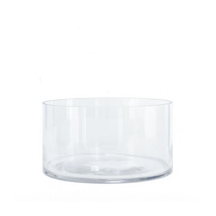 Glass Cylinder Vases. D-11" H-6" Wide Opening (Pack of 4)