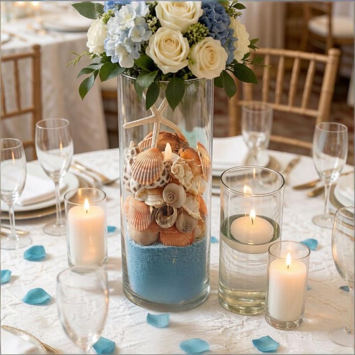 Glass Cylinder Vases. D-6" H-16", Wedding Centerpieces, Pack of 4