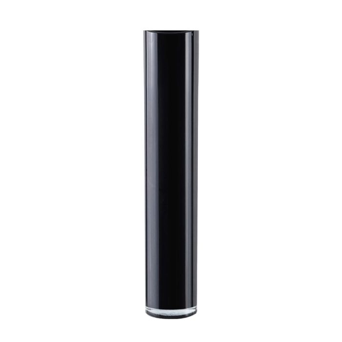 Black glass cylinder vases