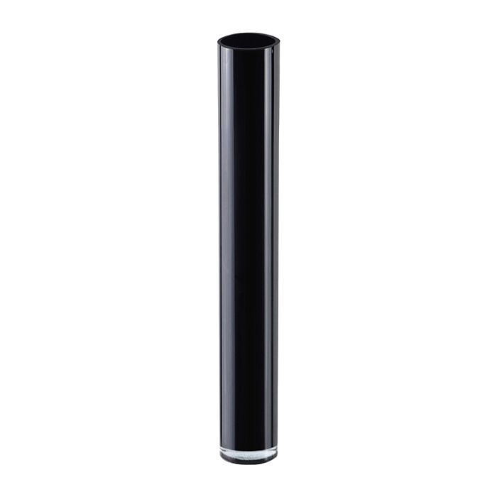 Tall black glass cylinder vases