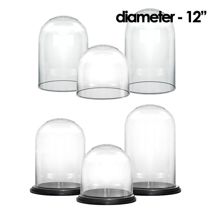 large glass dome cloches