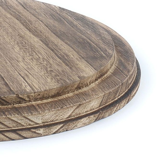 Burnt Finish Wood Base