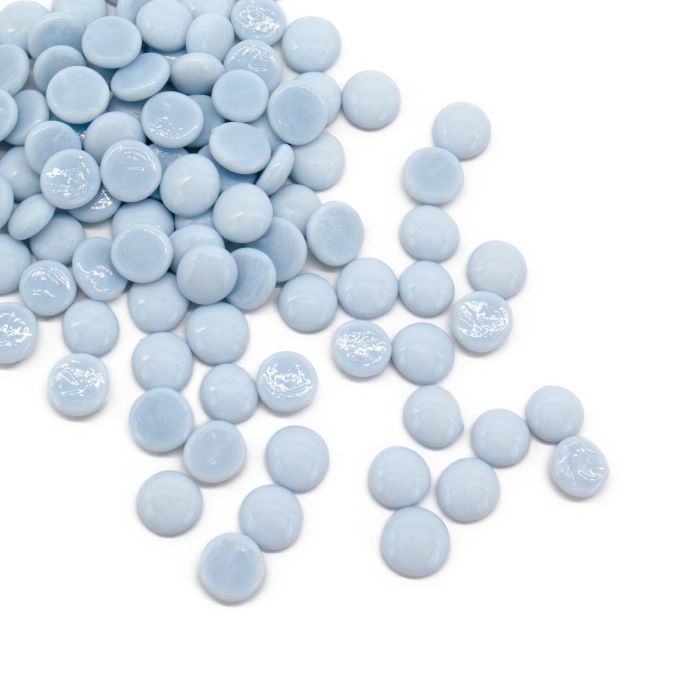 28 Lbs Baby Blue Glass Gemstone Beads, Home Decor Vase Filler 3/4" 