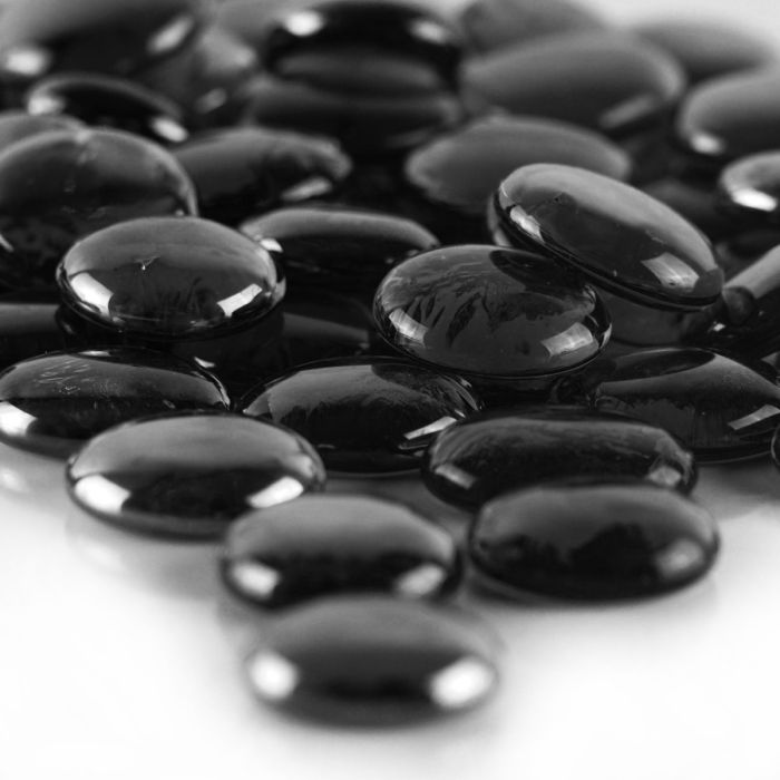 black flat large gemstone table scatter vase fillers