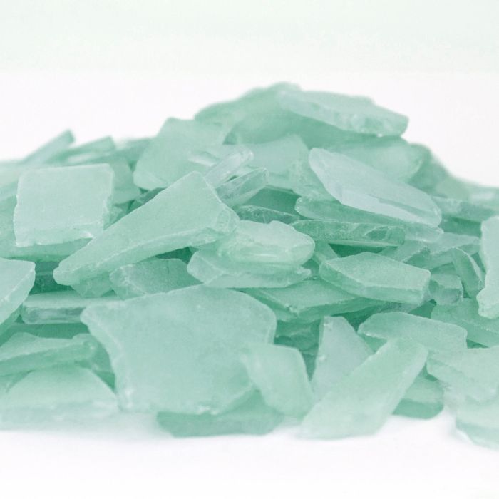 Sea Glass Flat Vase Filler Mint Blue