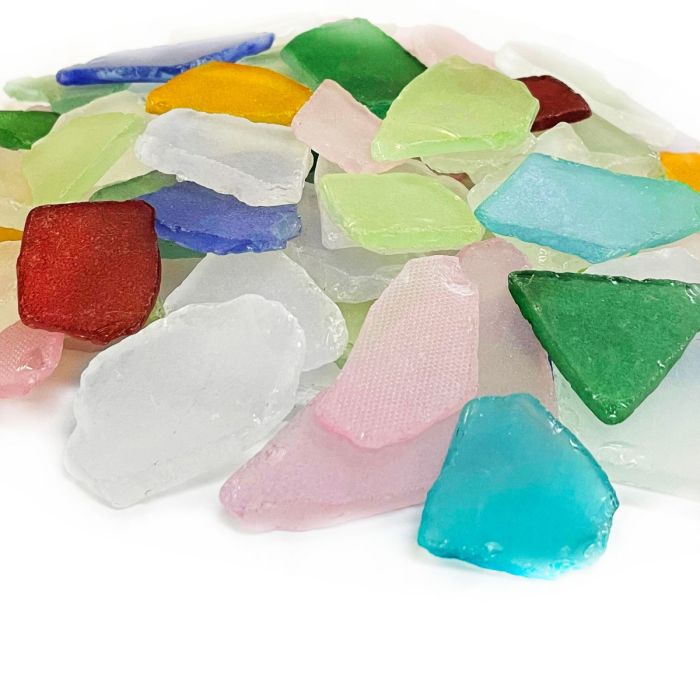 45 LBS Flat Sea Glass Vase Filler, 1.5 Cups/LB - 23 Colors To Choose From