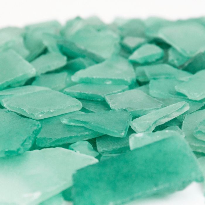 25 lbs Sea Glass Flat Vase Filler Mint Green 0.25" - 2.8" (Multiple Packing)