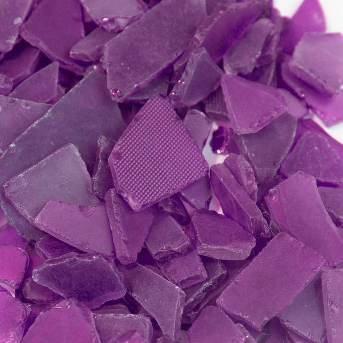 25 lbs Sea Glass Flat Vase Filler Purple 0.25" - 2.8" (Multiple Packing)