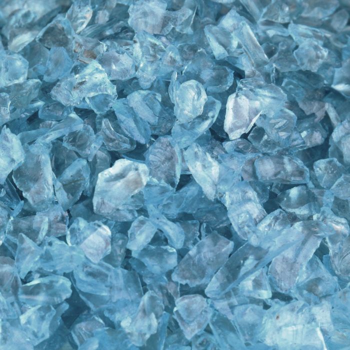 light blue glass crushed gravels