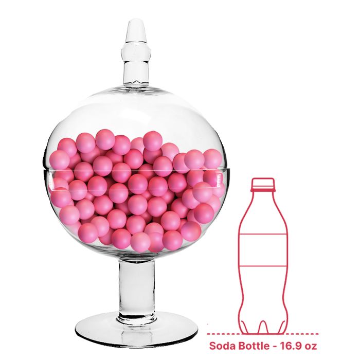 glass bubble bowl with stem apothecary candy buffet jars