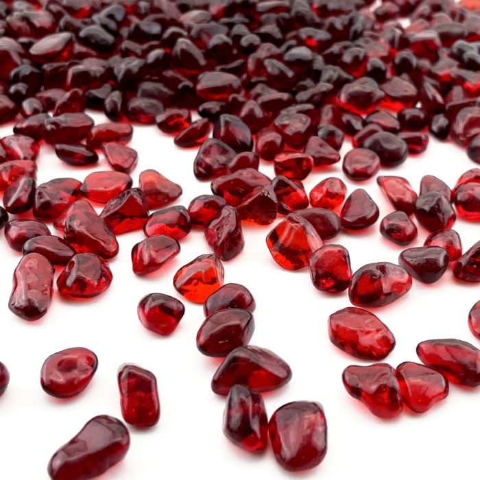 red glass gravel gemstones aquarium glass vase filler succulent bottom landscaping