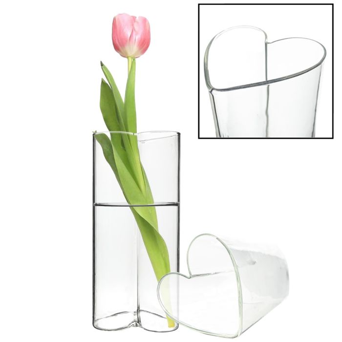 heart shape bud vases
