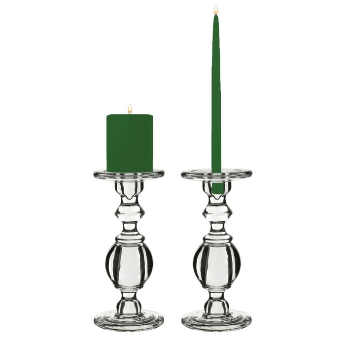 glass candle holder for pillar and taper candles