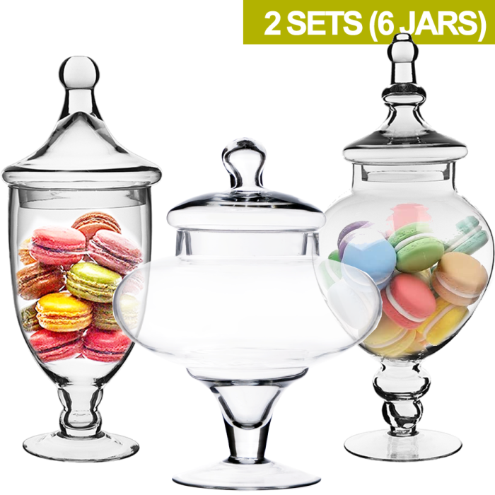 apothecary candy buffet jars set of 3