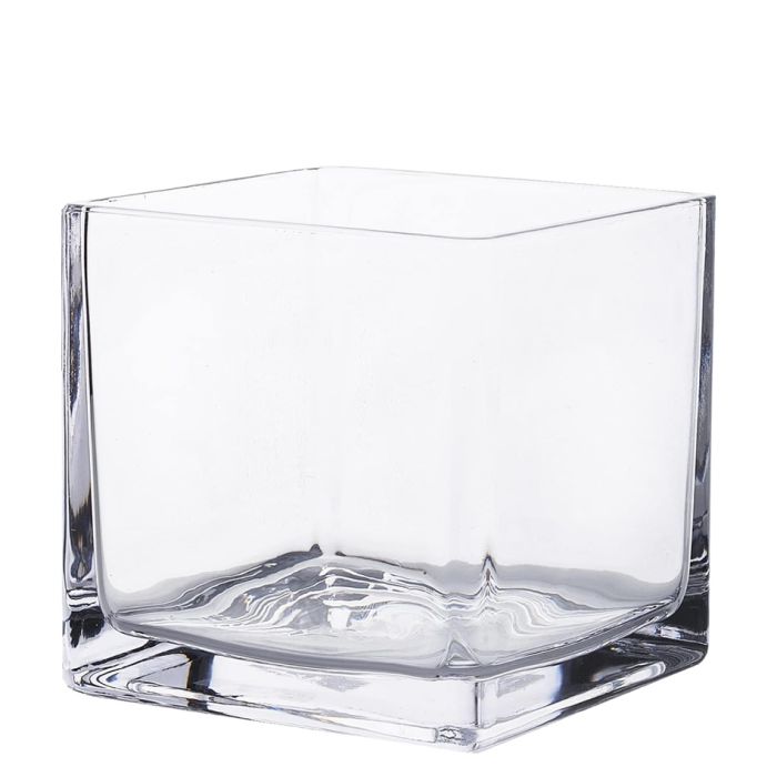 5 inches glass cube vases