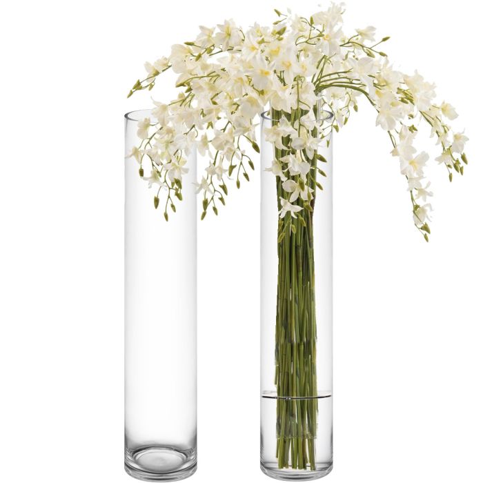 6" glass cylinder vases for events florist planner display