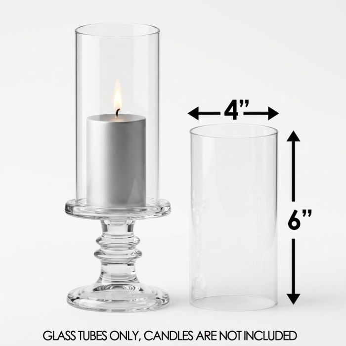 glass candle holder chimney shades tubes