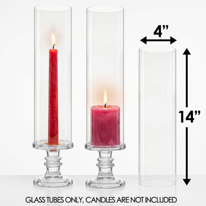 glass hurricanes candle holder chimney tubes shades