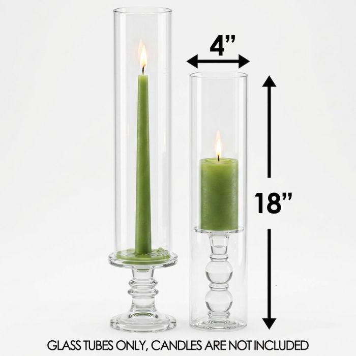 glass hurricanes candle holder chimney tubes shades