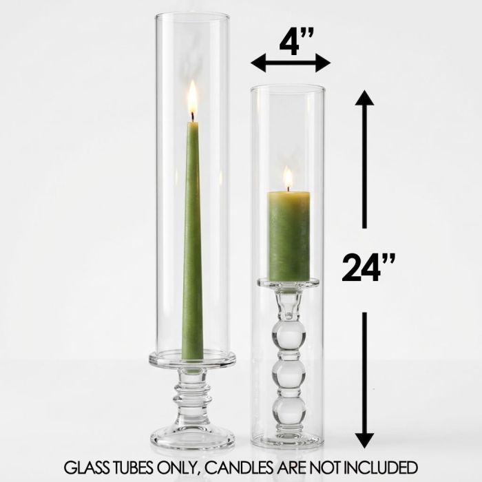 glass hurricanes candle holder chimney tubes shades