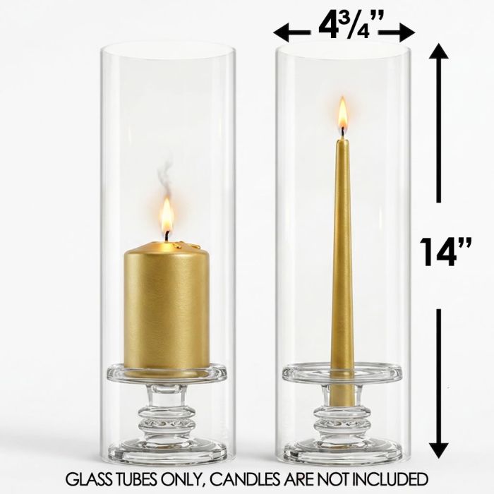 glass hurricanes candle holder chimney tubes shades