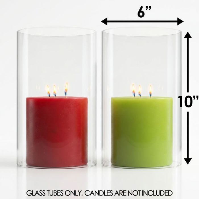 glass hurricanes candle holder chimney tubes shades